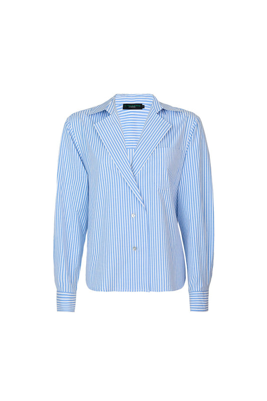 DANIELA SHIRT BLUE AND WHITE STRIPES