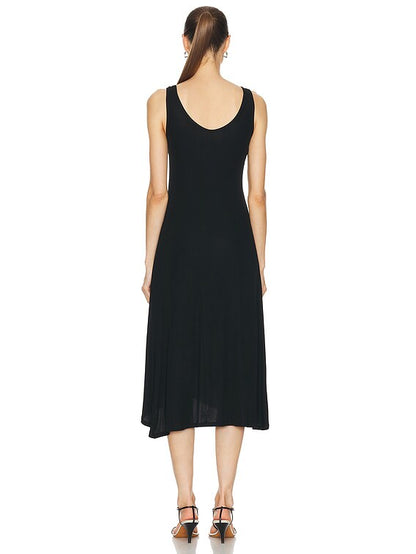Matte Jersey Draped Knot Dress