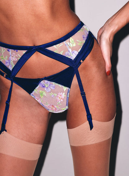 Elara Embroidery Garter Belt