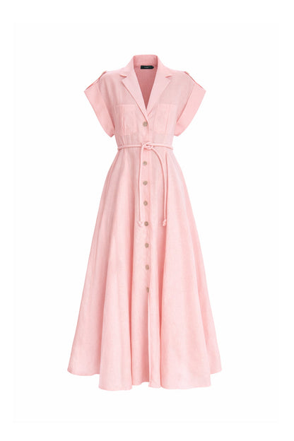 GUAYABA MIDI DRESS IN SOFT PINK