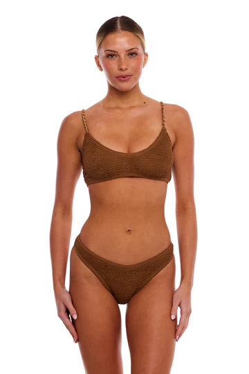 Bondi Gold Chain Bralette Bikini Top