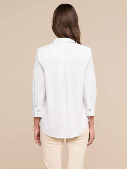 Daniella Cotton-Blend Blouse