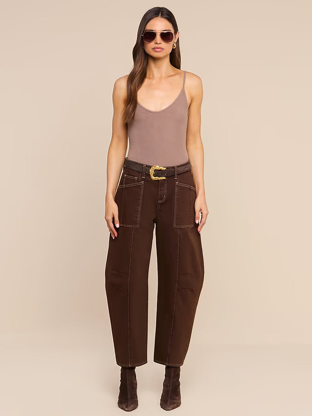 Cody Cropped Barrel-Leg Jean