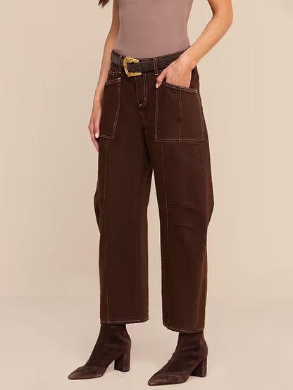 Cody Cropped Barrel-Leg Jean