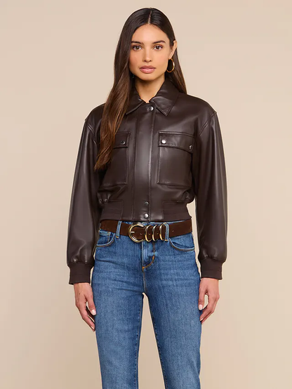 Clotilde Leather Bomber jacket