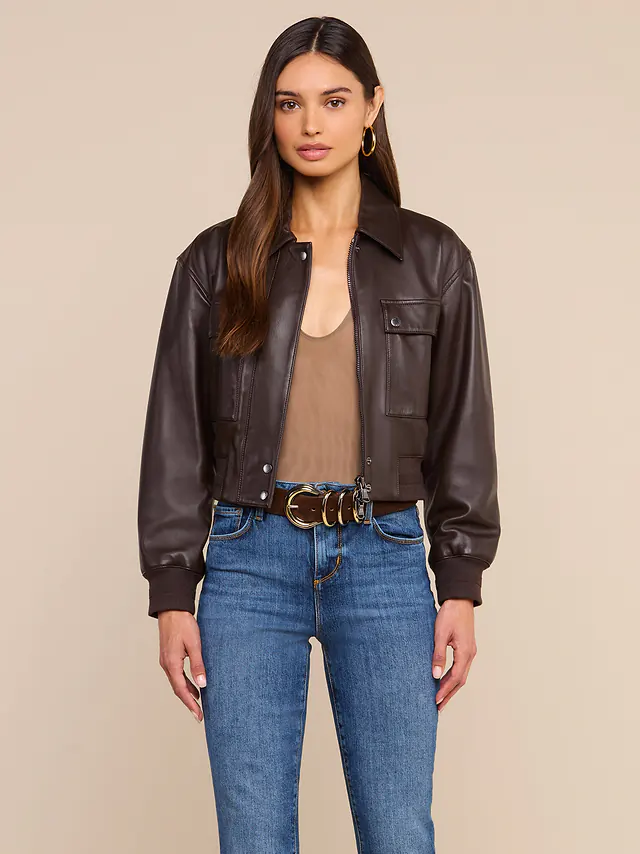 Clotilde Leather Bomber jacket