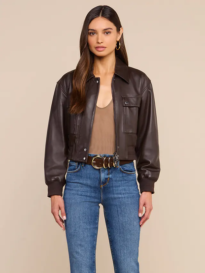 Clotilde Leather Bomber jacket