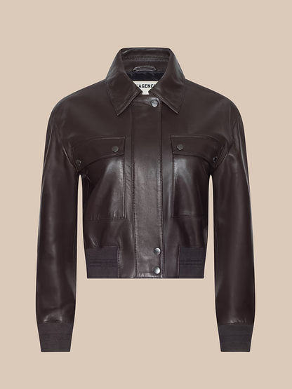 Clotilde Leather Bomber jacket