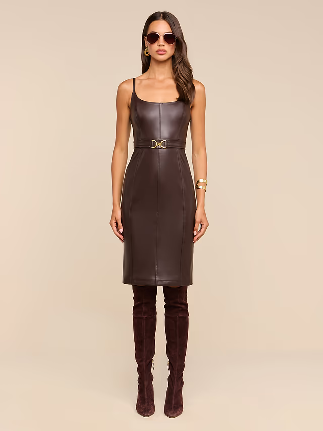 Halia Vegan Leather Dress