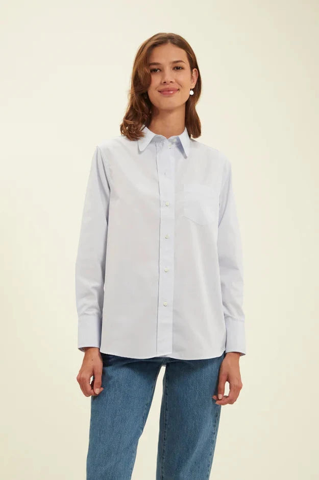 Maureen Light Blue Cotton Shirt