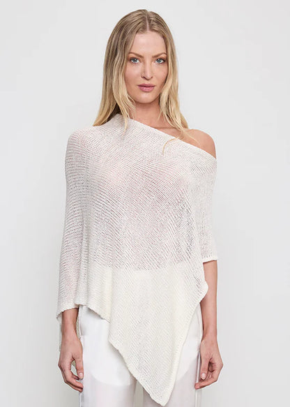 Linen Open Knit Poncho