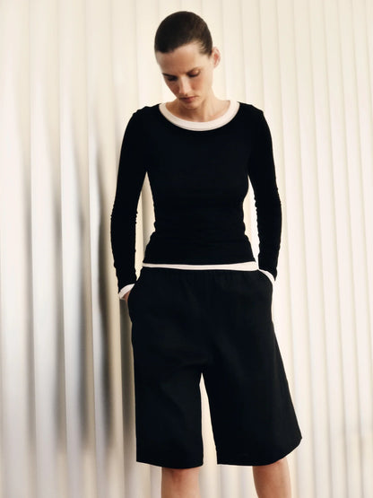 Tissue Jersey Layered L/S