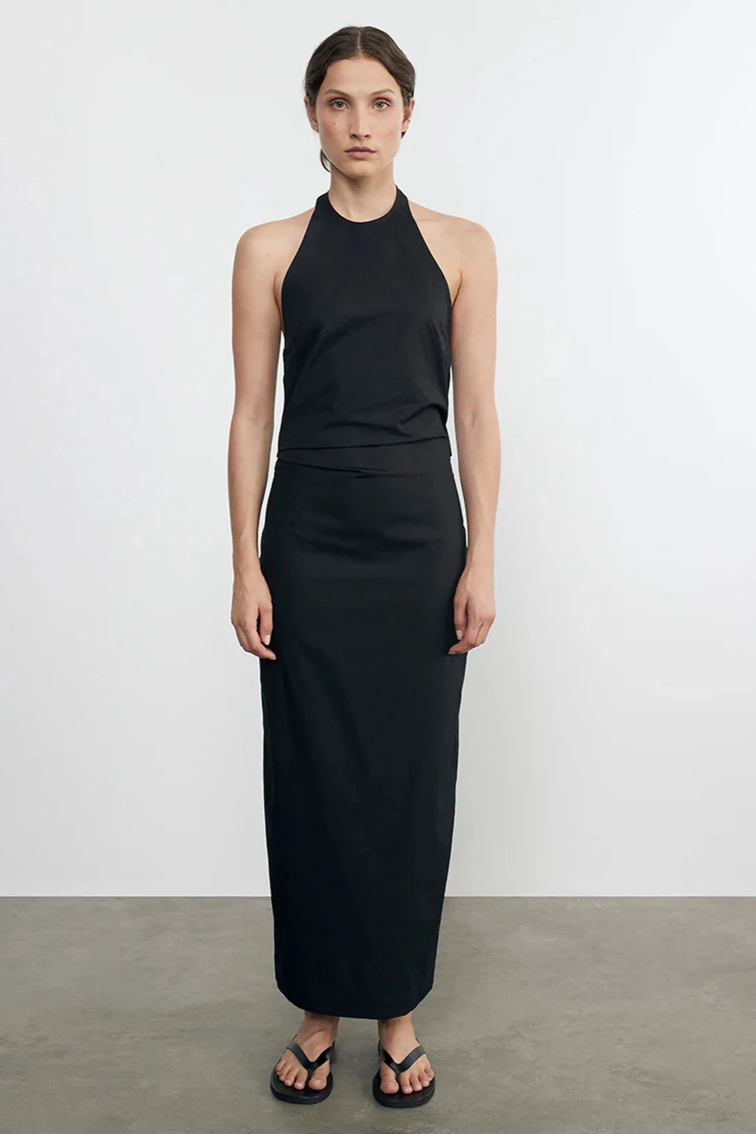 Poplin Halter Dress