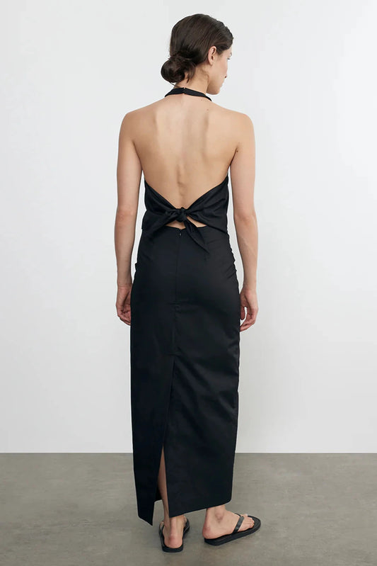 Poplin Halter Dress