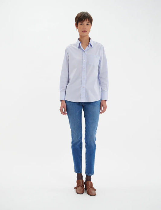 Maureen Light Blue Cotton Shirt
