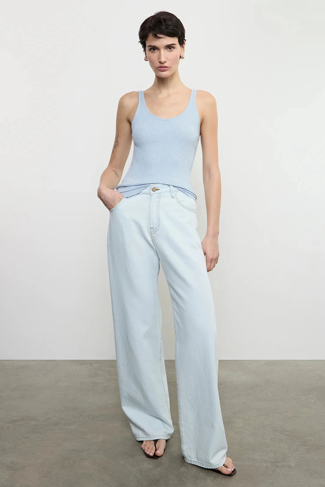 Slouchy Straight Jean in Italian Denim