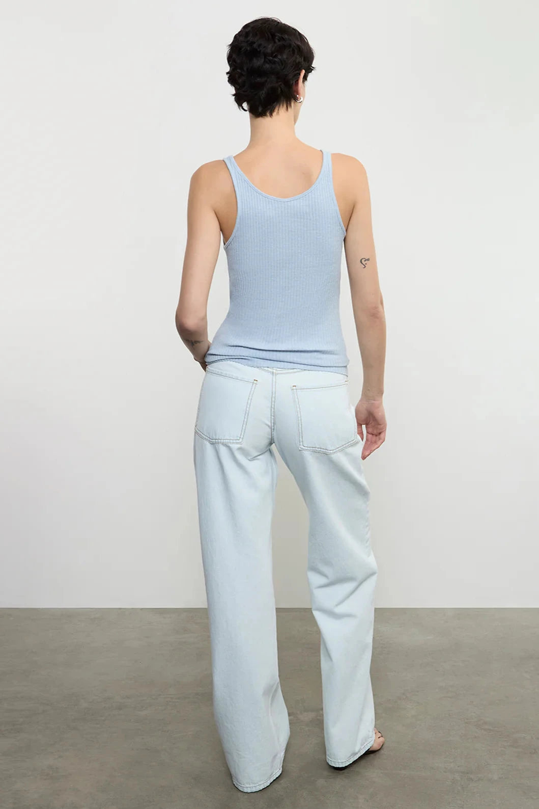 Slouchy Straight Jean in Italian Denim