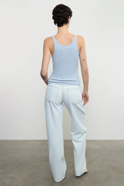 Slouchy Straight Jean in Italian Denim
