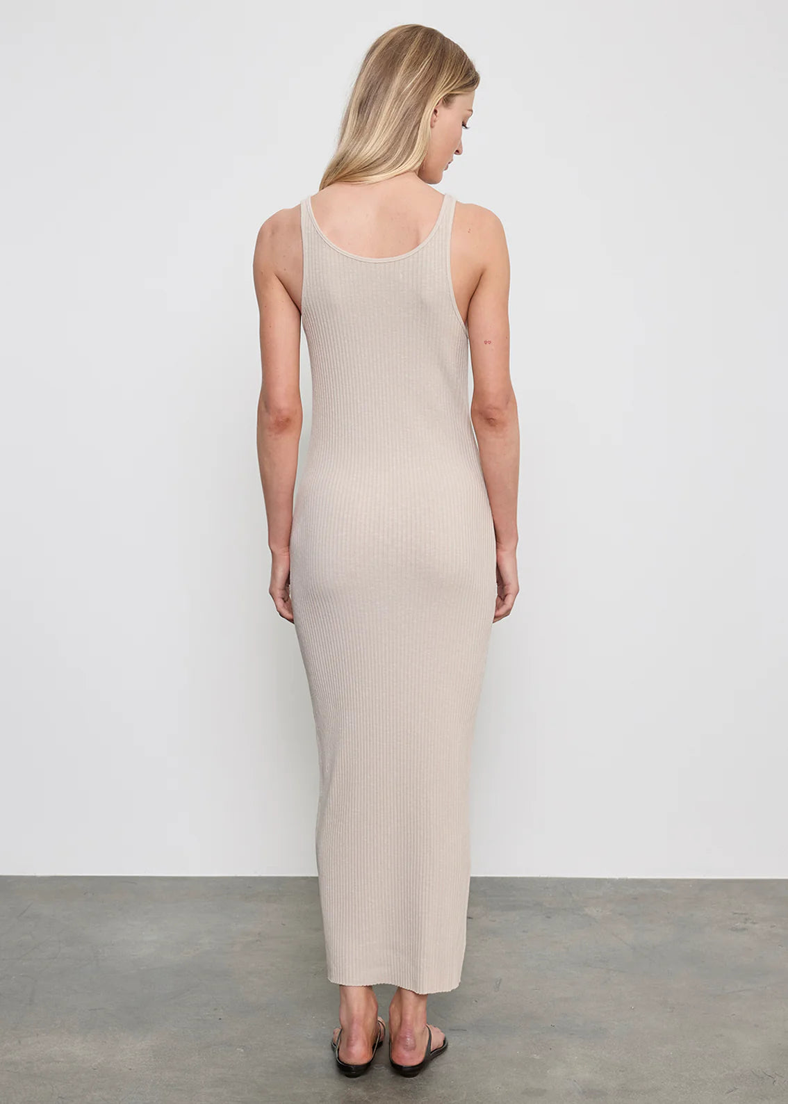Military Rib Slim Tank Dress