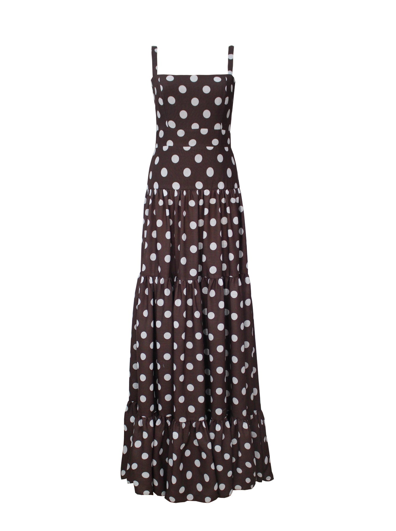 MARANTA DRESS IN MAROON POLKA DOTS