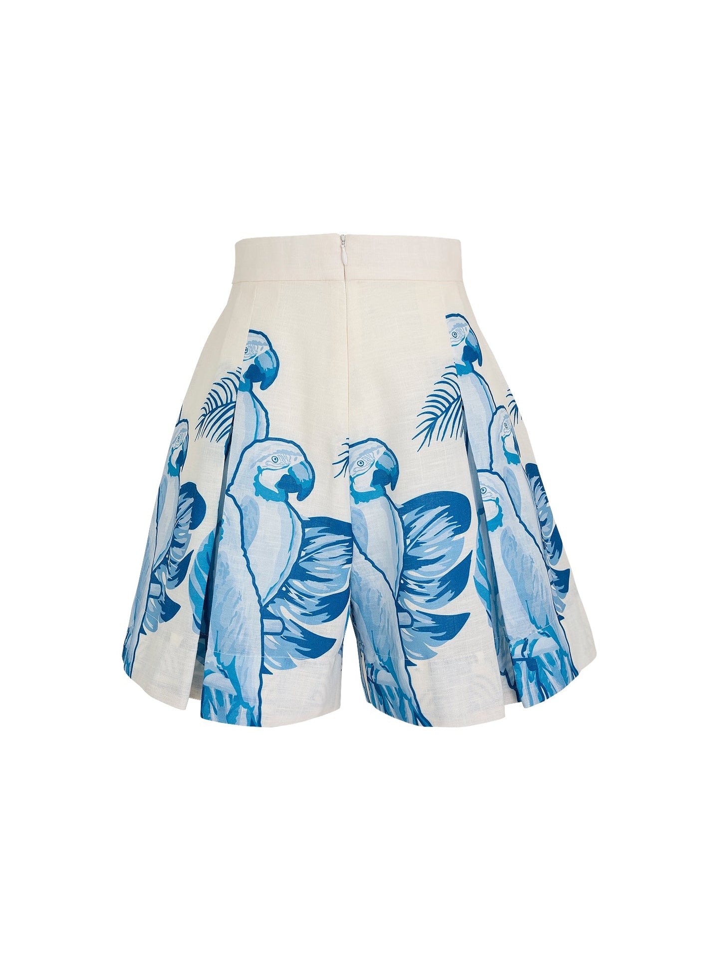 PERLA SHORT IN BLUE MACAW PRINT