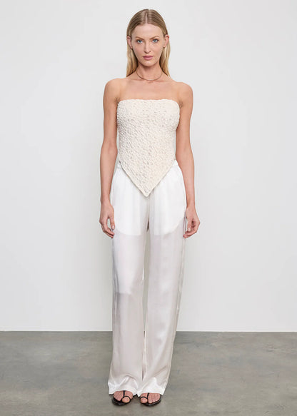 Puckered Lace Scarf Top