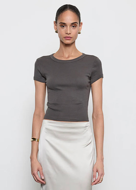 Supima Baby Rib Cropped Tee