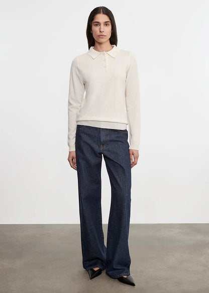 Knit Cashmere Polo Sweater