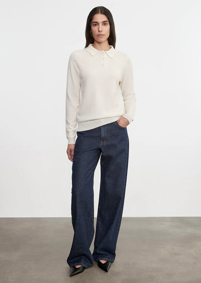 Knit Cashmere Polo Sweater