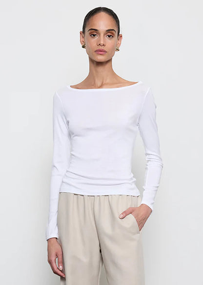 Fine Supima Cotton L/S Boatneck
