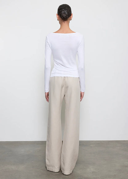 Fine Supima Cotton L/S Boatneck