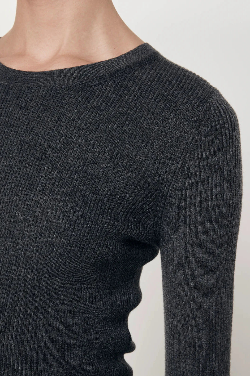 Silk Sweater Rib L/S Crew