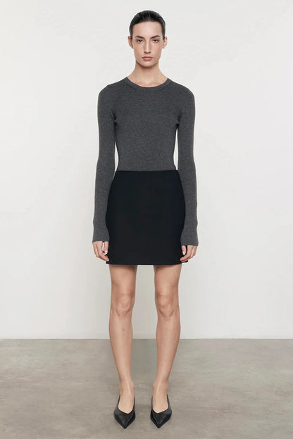 Silk Sweater Rib L/S Crew