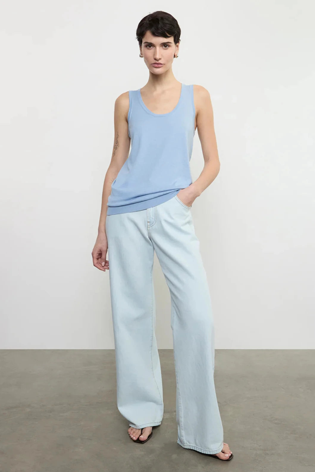 Slouchy Straight Jean in Italian Denim