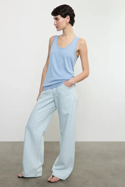 Slouchy Straight Jean in Italian Denim