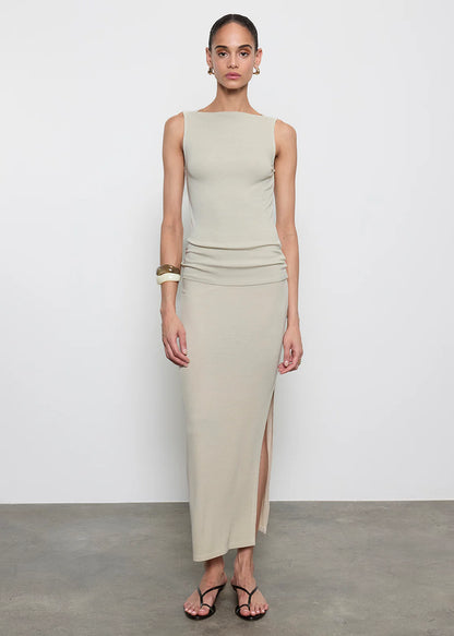 Stretch Silk Knit Essential Skirt