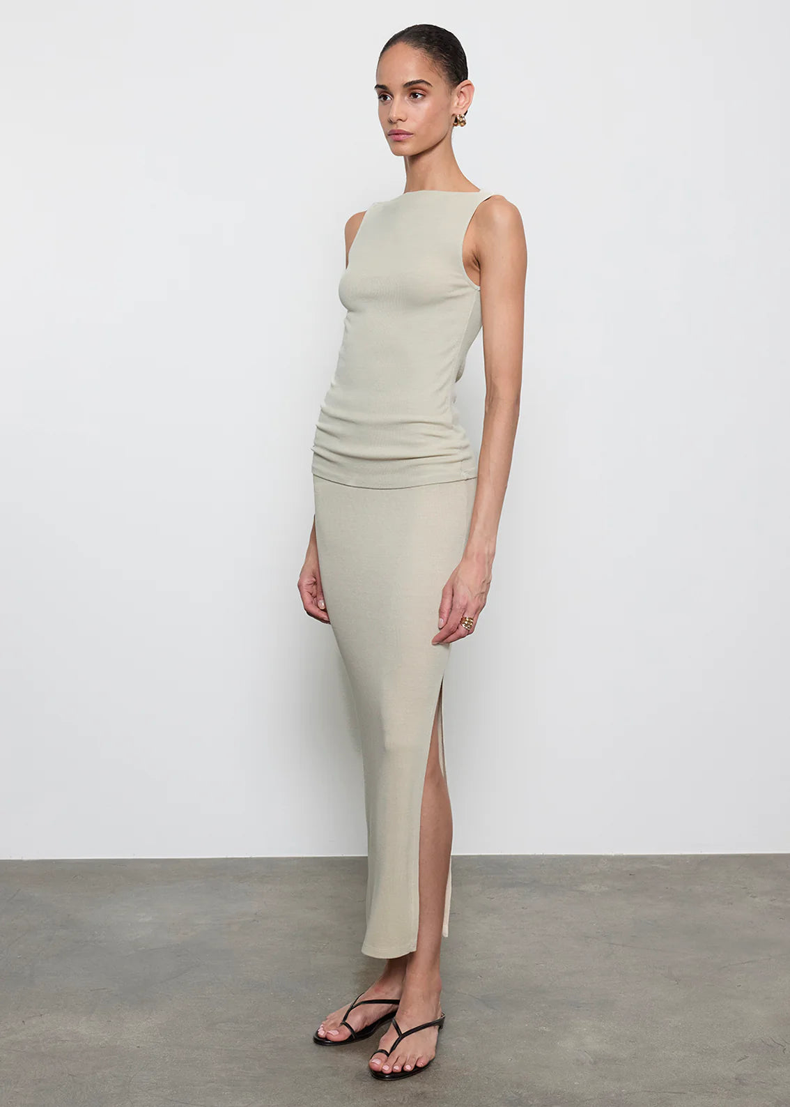 Stretch Silk Knit Essential Skirt
