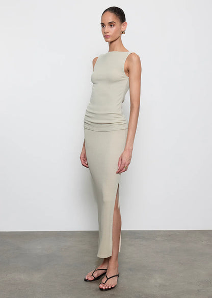 Stretch Silk Knit Essential Skirt