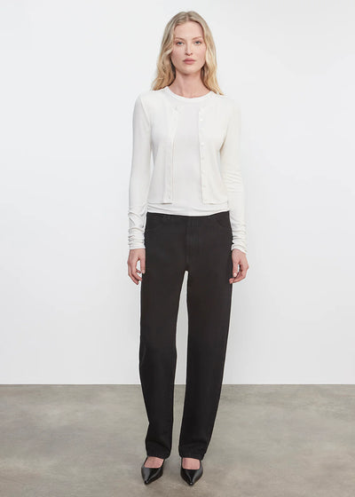 Silk Rib Essential Cardigan