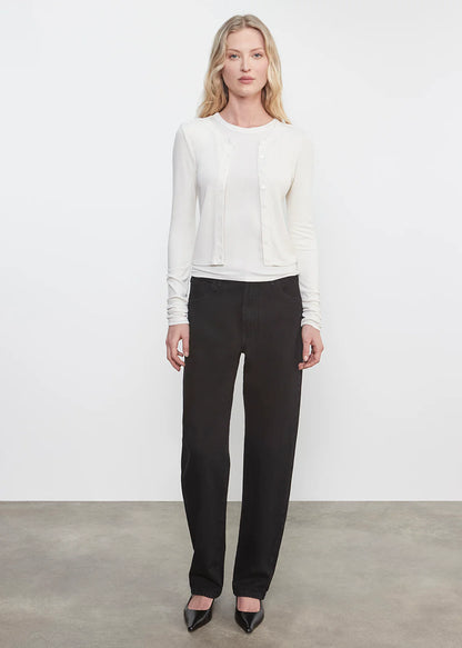 Silk Rib Essential Cardigan