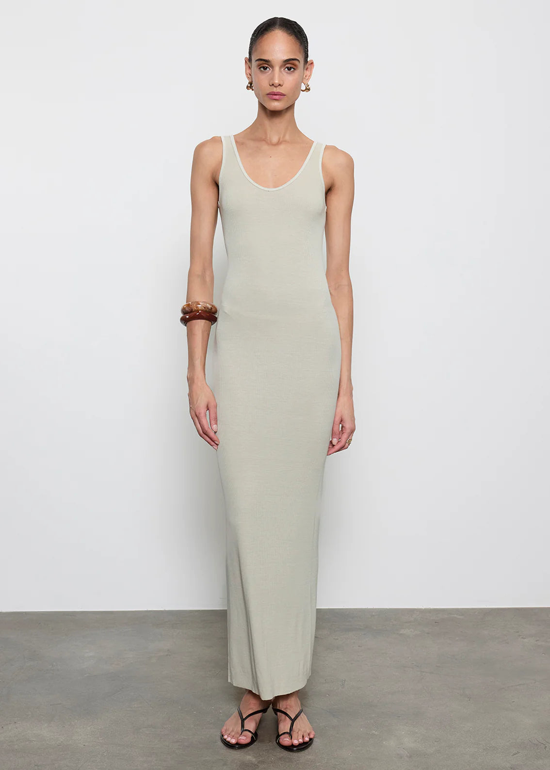 Silk Knit Maxi Tank Dress