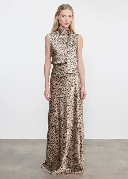 Silk Satin Full Length Skirt