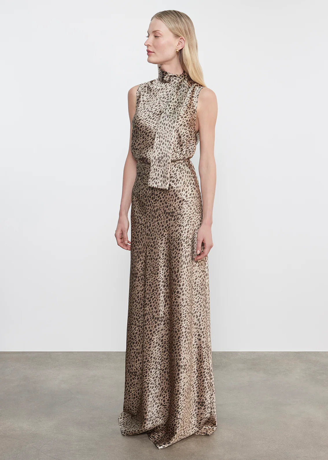 Silk Satin Full Length Skirt