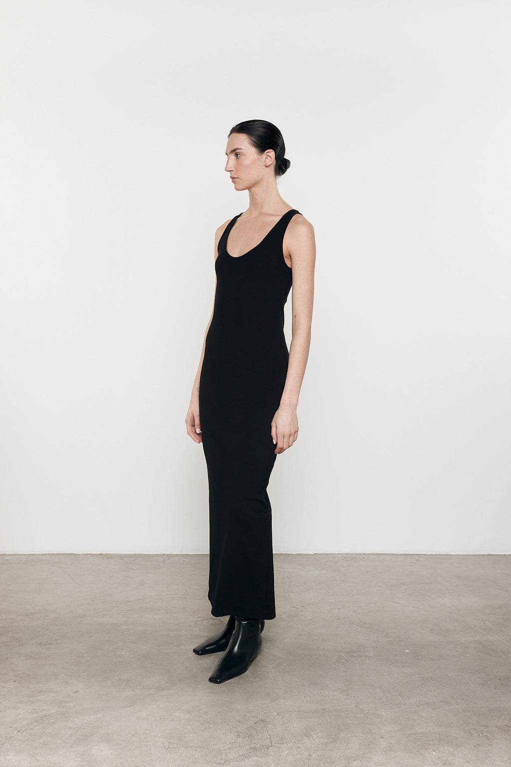 Supima Ankle Slit Dress