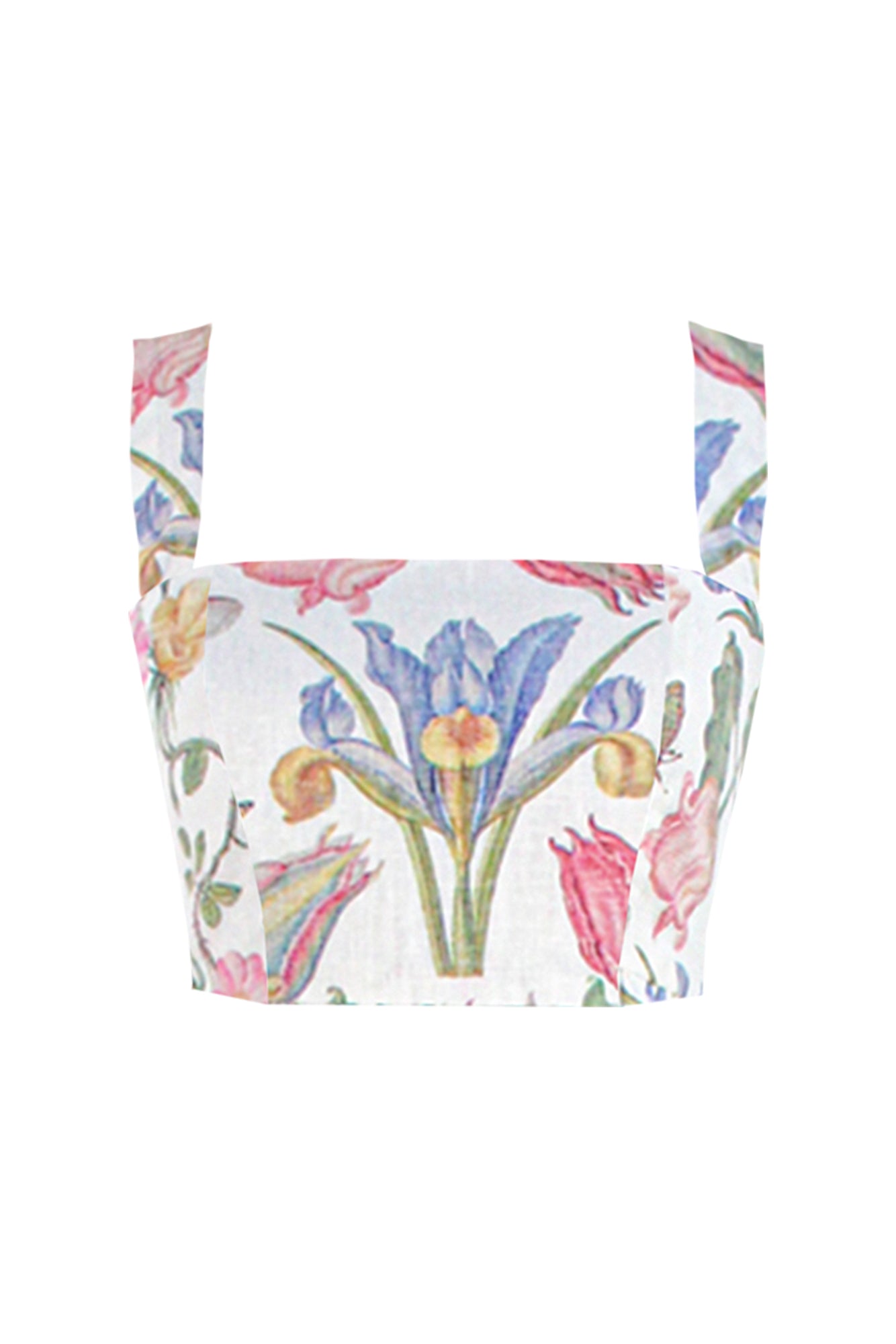 SOTAVENTO TOP IN TULIPAN WHITE PRINT