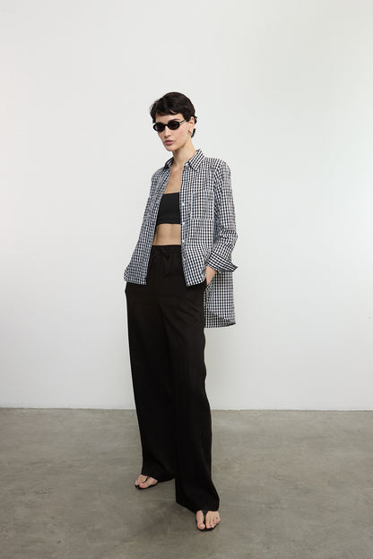 Textured Gingham Shirt in Japanese Cotton