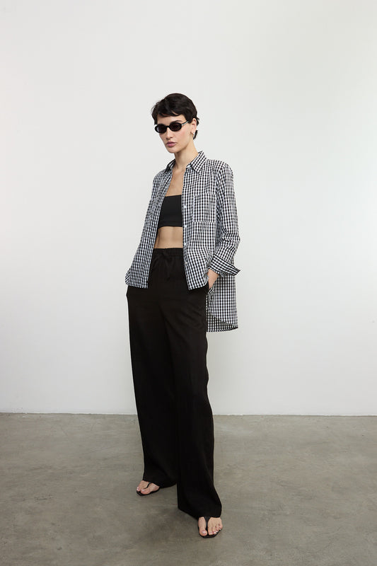 Textured Gingham Shirt in Japanese Cotton