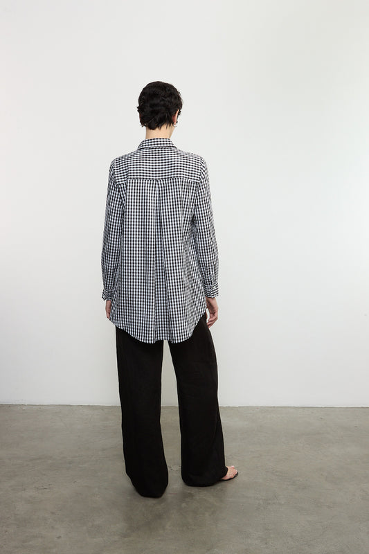 Textured Gingham Shirt in Japanese Cotton