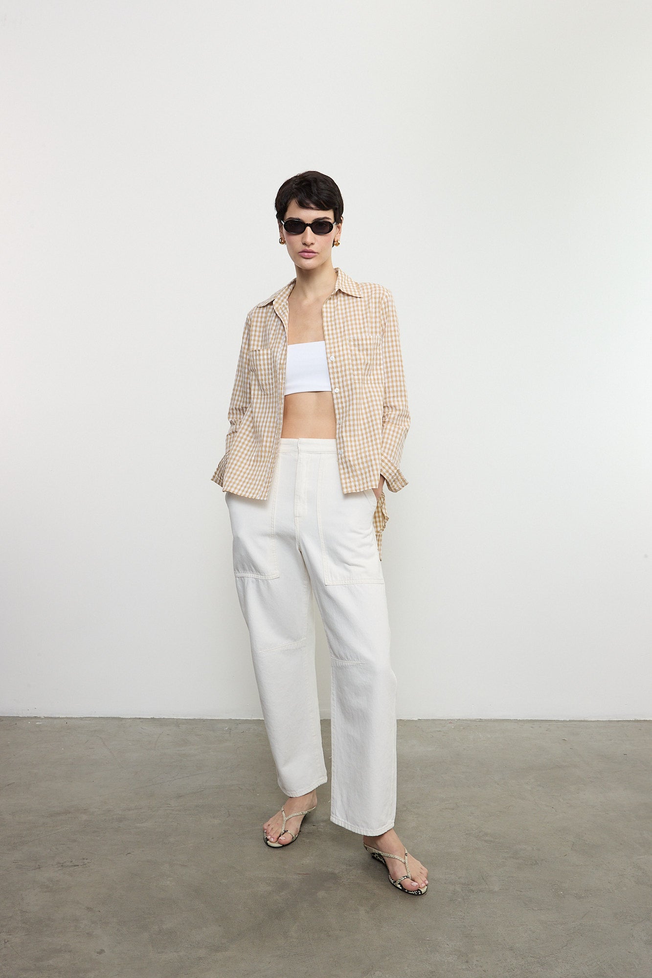 Textured Gingham Shirt in Japanese Cotton