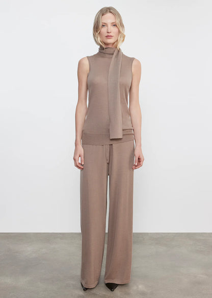 Cashmere Sleeveless Scarf Top